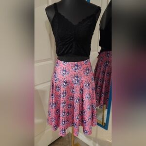 Like New!! Women's Anime Print Skater Skirt With Pockets - Size XL